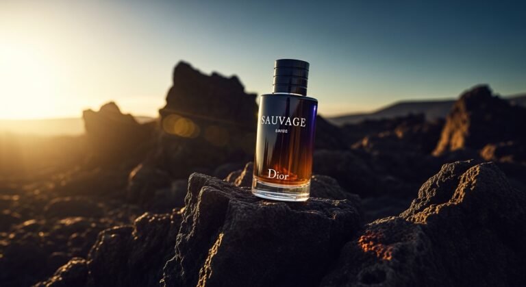 Dior Sauvage luxury perfume bottle featured image with dark background and cinematic lighting