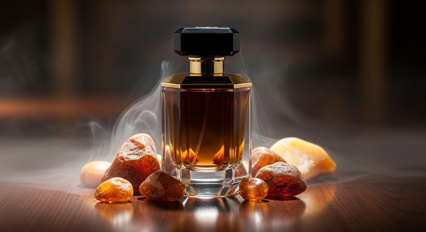 Imagination perfume with woody and amber base notes