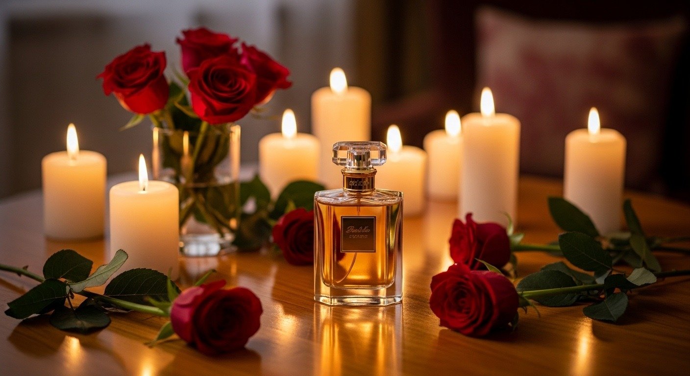 Romantic fragrance atmosphere featuring Zarar perfume
